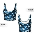 thumbnail image 6 of Uemuo Ice Blue Heart Pattern Women's Sports Bra - High Impact Support, Breathable, and Comfortable Athletic Bra for Running, Yoga, and Workouts, 6 of 9