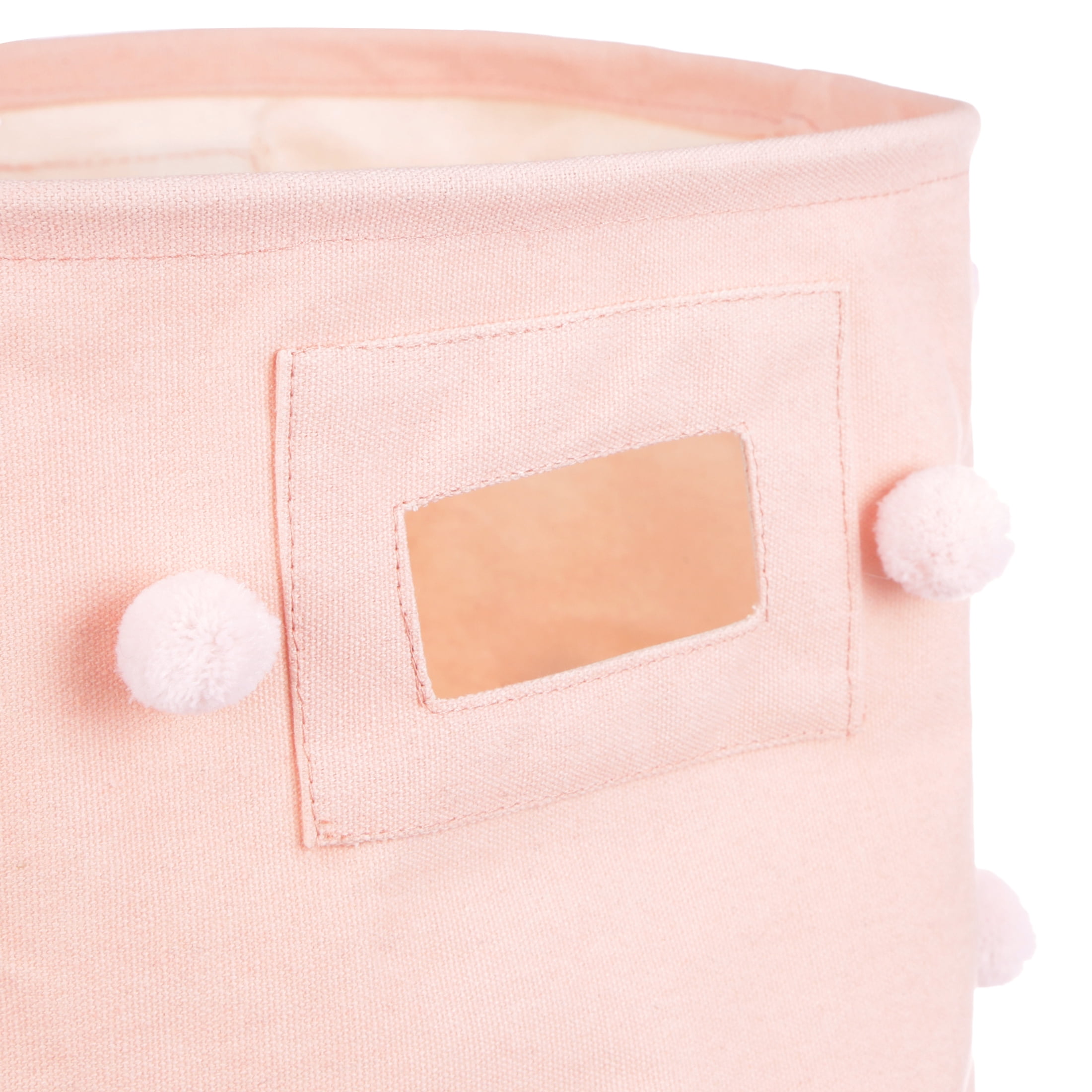 Heritage Kids Pom Pom Storage Bin (Set of 4), Pink