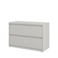 thumbnail image 4 of Hirsh 42 Inch Wide 2 Drawer Metal Lateral File Cabinet for Home and Office, Holds Letter, Legal and A4 Hanging Folders, Gray, 4 of 7