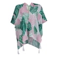 thumbnail image 2 of Boho mujer hojas chifón chal kimono top - Multicolor, L Sunnimix Chiffon Cover up, 2 of 8