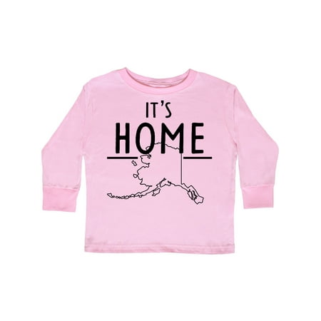 

Inktastic It s Home- Alaska State Outline Gift Toddler Boy or Toddler Girl Long Sleeve T-Shirt