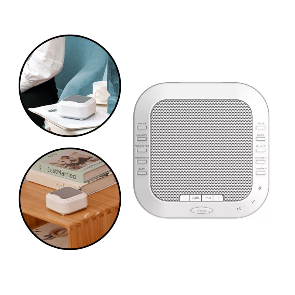 Zeiwohndc Portable White Noise Lamp Sleep Therapy Device Adjustable Timer Rechargeable