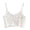 White, variant on Women Spring Sleeveless Cropped for Tank Top Boho Hollow Out Crochet Knit Plaid Floral Camisole Spaghetti Strap Bustier Sweater Vest Beachwear