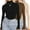 Z1-black/Brown/Khaki, variant on Ekouaer Women's Turtleneck Long Sleeve Top Slim Fit Lightweight Thermal Base Layer Shirt for Fall Winter