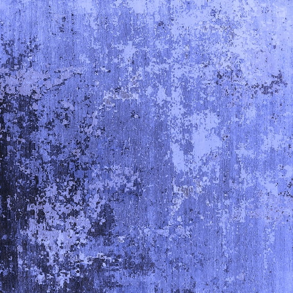 Ahgly Company Indoor Square Oriental Blue Industrial Area Rugs, 8' Square