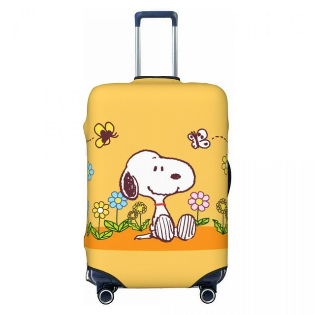 Housse de Valise Personnalisée Mignonne Dessin Animé Snoopy, Protecteur de Mode pour Voyage, Housse de Protection pour Valise pour 18-32 Pouces