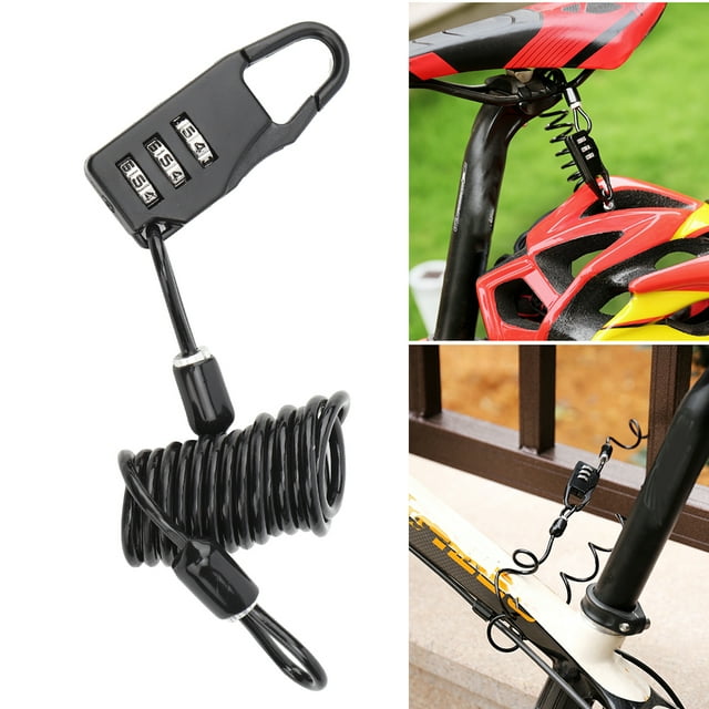 Mountain Bike Helmet Lock Small Size And Lightweight Zinc Alloy Lock Easy To Operate For Lock Helmet And Bike Three Digit Bike Password Lock ANGGREK Ciclismo