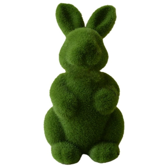 dianhelloya Easter Decorations Short-Velvet Moss Easter Bunny Living Room Desktop Small Ornaments Cute Decorations
