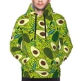 thumbnail image 4 of Hoodies for Men - Cute Avocado Blue Leaves Long Sleeve Comfrt Men'S Fashion Hoodies & Sweatshirts, Sweatshirts for Men Hoodies Pullover Clothing Clothes with Pouch, 4 of 7
