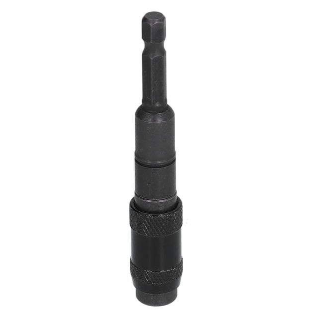 Portabrocas hexagonal con varilla de extensión multiángulo, herramientas manuales universales de 1/4 pulg. (negro)