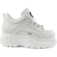 thumbnail image 2 of Buffalo 1339-14 2.0 Men's Lace Up Leather Platform Trainers In White Size 12, 2 of 6