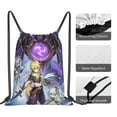 thumbnail image 5 of Genshin Impact Drawstring Backpack Simple Sports Gym Bag Draw String Bags Casual Rucksack, 5 of 9