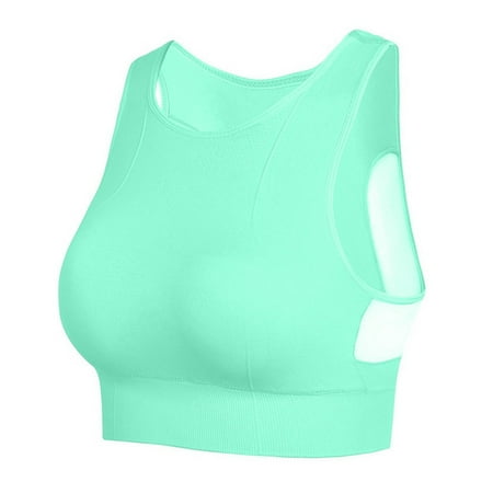 

Frehsky bras for women Sports Bras - Padded Seamless High Support for Yoga Workout Fitness bras for women no underwire Green