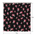 thumbnail image 5 of Red Mushroom Dot Black Pattern Shower Curtain 72"x72" ,Bathroom Decorative Shower Curtains Set with 12 Hooks,Modern Waterproof Washable Shower Curtain, 5 of 6
