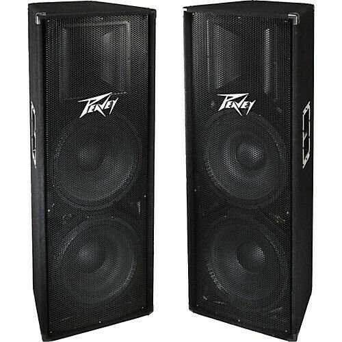 2 Peavey PV215D Dual 15" 800W Active Powered DJ/PA Speakers Class D