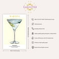 thumbnail image 3 of Eastern Print Martini Cocktail Poster Art, Bar Cart Liquor Poster, Bar Art, Drinks Art Home Decor For Bar, Pub, Kitchen, Club, Cocktail Prints, Bar Posters (UNFRAMED) 8x12, 12x18, 3 of 4