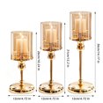 thumbnail image 6 of KGJQ Glass Candle Holder, European Style Pillar Candle Holder, Metal Tall Candlestick for Pillar Candles And Tealights, Romantic Table Centerpiece for Wedding Party Home Decor, 6 of 8