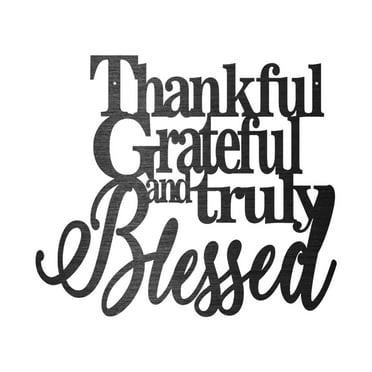 Zeceouar Truly Blessed Unique Wall Metal Sign Wall House Gift Sign Art Dec