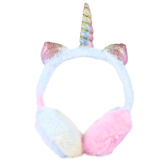 Miangastore Cache-Oreilles Licorne Adorable pour Enfants Cache-Oreilles Chaud Licorne Réchauffe-Oreilles d'Hiver