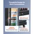 thumbnail image 6 of KFFKFF Commercial Glass Door Refrigerator, 8.3 Cu.Ft / 235 L Upright Beverage Cooler with Adjustable Shelves, LED Lighting & Casters for Homes, Shops, and Bars, 6 of 9