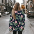 thumbnail image 3 of SCRAWLGOD Flowers Oversized Pullover Hoodies for Women Trendy Graphic Tops for Women Long-Sleeve Streetwear Hoodie Women Lightweight Sweatshirt Womens Hoodie Graphic for Hiking Size 2XL, 3 of 7
