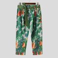 thumbnail image 3 of INCERUN 2024 Pantalones de estilo coreano con estampado de hojas y flores para hombre, pantalones largos informales, ropa de calle, pantalones que combinan con todo, tallas S-5XL, 3 of 5
