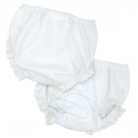 I.C. Collections Baby Girls White Double Seat Diaper Cover