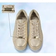 thumbnail image 6 of LUCKY STEP Rhinestone Fashion Glitter Sneakers Shiny Platform Shoes,Gold Rhinestone,Womens, 6 of 12
