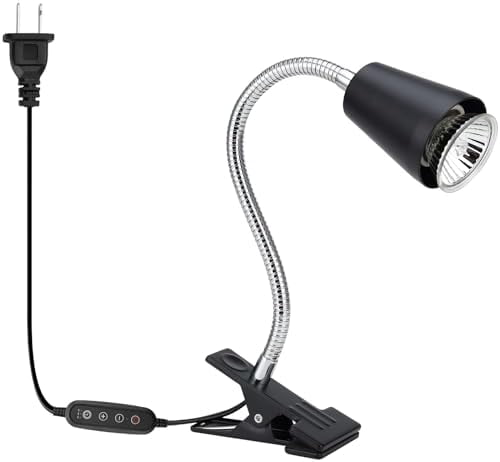Reptile Heat Lamps, UVA/UVB Turtle Heat Lamp,Turtle Aquarium Light Bulbs, Heating Lamps with Cycle Timer, 360° Rotatable Heat Lamp for Lizard Turtle Snake Aquarium Aquatic Plants,2 Heat Bulbs