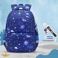 thumbnail image 2 of Fgnfyis Backpack for Kids Elementary Students Water Large Capacity Casual Daypack Ages 7 18 School Backpack Dark Blue, 2 of 9
