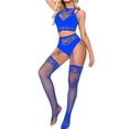 thumbnail image 2 of Idoravan Fishnet Stockings for Women Plus Size,Sexy Womens Lingerie Fishnet Seamless Mesh Netting Chemise Hollow Out Bodysuit Sleepwear, 2 of 4