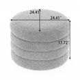 thumbnail image 2 of Storage Ottoman, Upholstered Round Ottoman with Storage, Small Ottoman with Storage, Reversible Cover Plate, for Entryway Living Room  Bedroom, Brown  Boucle, 2 of 8