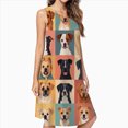 thumbnail image 2 of Cute Dog Sketch Dress Elegant Party Dresses Evening Dresses Women Dress Sleeveless Dress Ladies Dresses, 2 of 4