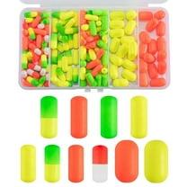 150pcs Fishing Cylinder Foam Float Kit Pompano Rig Strike Indicators Fly Fishing