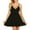 Black, variant on Women Spaghetti Strap Lace Lingerie Two Piece Set Deep V Sheer Mesh Mini Sleep Dress Thong Panties Summer Home Leisure Solid Color Lace Hem Loose Flowy Skirt Bedroom