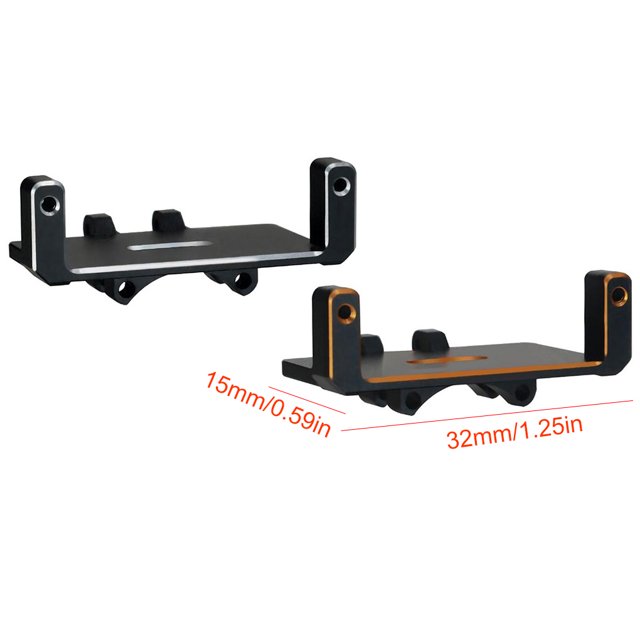 Metal Remote Control Automotive Steering Servo Bracket 1:24 Replacing Part with Installing Screws Replacement for SCX24 AXI00002 Black Gold