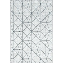 Rugs Lattice Trellis Area Rug, White Low-Pile, Soft Underfoot, 6' x 9'