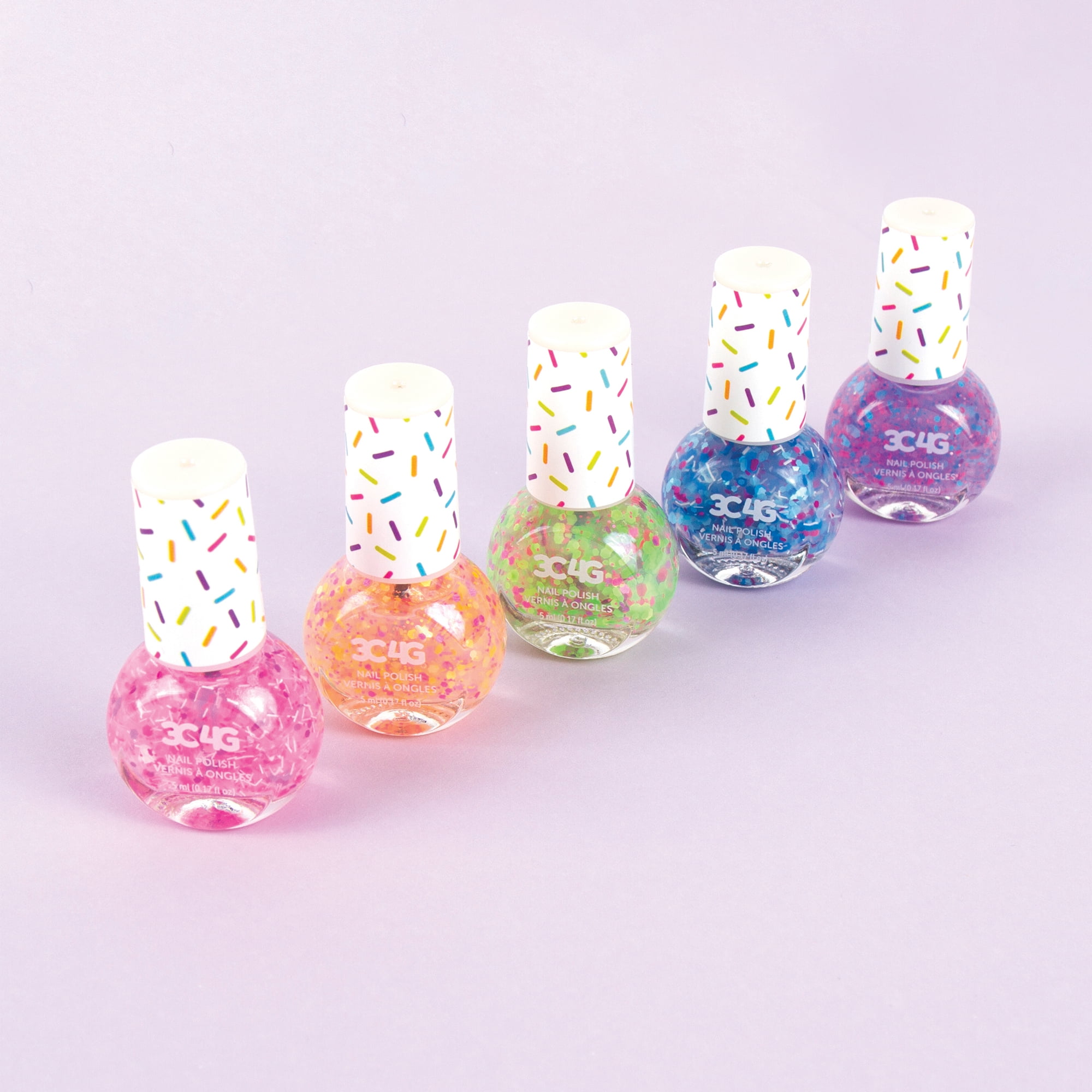 3C4G: Confetti Nail Polish Set - 5 Bottles, Make It Real, Tweens