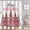 Pink, variant on Christmas Shower Curtain, Farmhouse Rustic Barn Door Wooden Gingerbread House Xmas Tree Winter New Year Holiday Bathroom Curtain Waterproof Fabric Machine Washable with Hooks, 36" Wx72 L