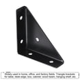 thumbnail image 6 of Uxcell 66mmx66mm Angle Corner Brackets Cold Rolled Steel Baking Varnish Black 4 Pack, 6 of 6