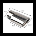 thumbnail image 4 of Car Stainless Steel Bright Silver Straight Exhaust Tail Throat Round Tube Universal Fits Car Accessories, 4 of 6