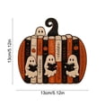 thumbnail image 3 of Halloween Wooden Pumpkin Bookshelf Decor, Rustic Pumpkin Tabletop Ornament with Fall Design, Seasonal Home Decoration for Shelf Mantel Desk Living Room Office Party Display, 3 of 6