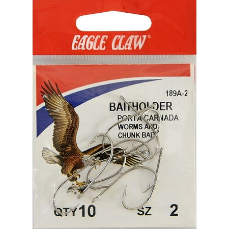 Model 186ah-5/0 Eagle Claw Baitholder Hook - Size 5/0, 2 Slices, Offset Shank - For Live & Cut Bait Fishing Baitholder Fishing Hook Model 186ah-5/0 Eagle Claw Baitholder Hook - Size 5/0, 2 Slices, Offset Shank - For Live & Cut Bait Fishing Baitholder Fishing Hook