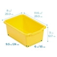 thumbnail image 2 of ECR4Kids Scoop Front Plastic Storage Bins, Multipurpose Organization, Yellow, 20-Piece, 2 of 9