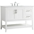thumbnail image 4 of Elegant Decor Aubrey 42" Single Quartz Top Bathroom Vanity in White, 4 of 15