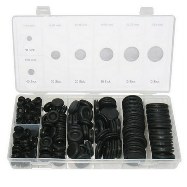 SUTENGDA 170x Heat Resistant Rubber Grommet Assortment for Automotive Marine Industrial Applications Spare Washer