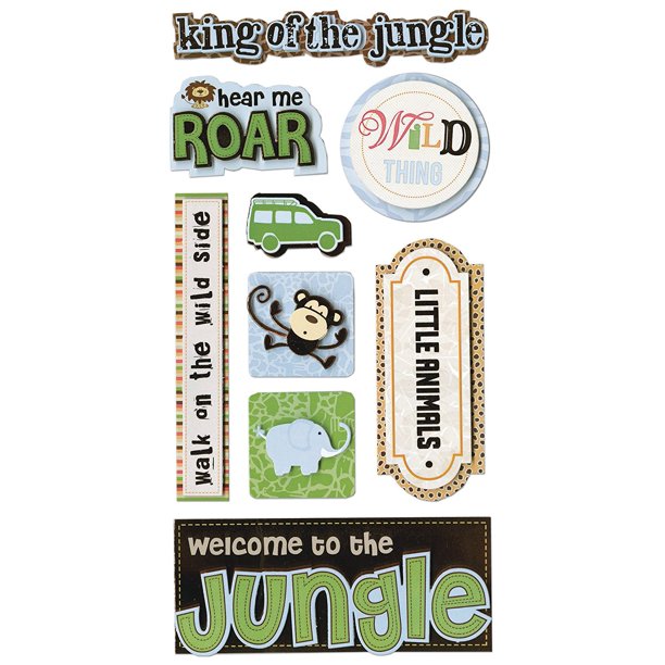 Cp 012 Boy Saying Pop Ups Safari Kids Foil Premium Cardstock Pop Up Stickers By Dcwv Walmart Com Walmart Com