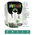 thumbnail image 2 of Cartoon Autism Tie Up Curtains for Windows 63 Inch Length Balloon Curtains Kitchen Adjustable Balloon Window Shade Abstract Awareness Colorful Blocks Modern Tie Up Bathroom Curtain Window 42"x63", 2 of 6