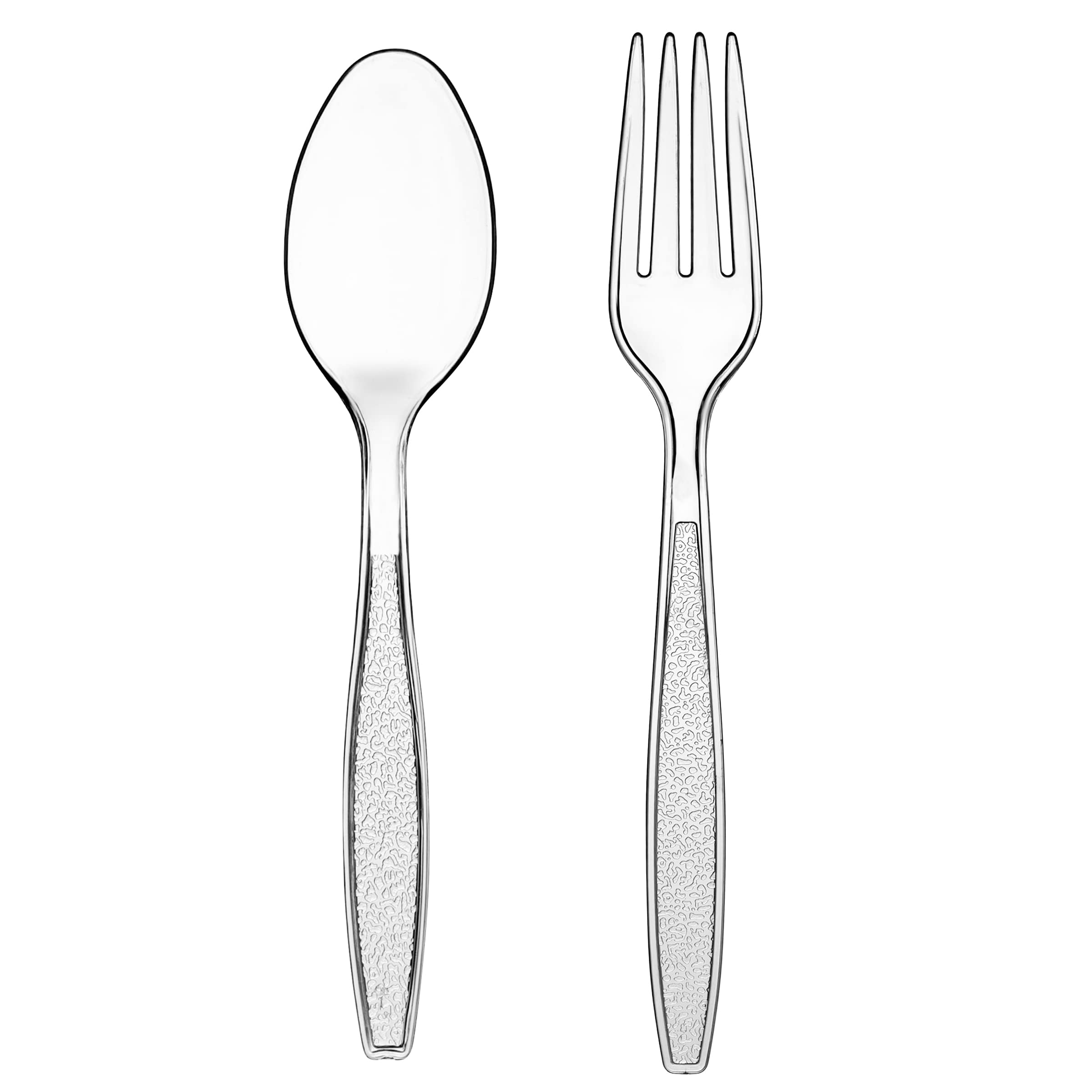 JoyServe Clear Plastic Cutlery Set, Bulk 1440 Count photo 3