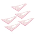thumbnail image 4 of Regla curva Triangular transparente de alta precisión, juego de reglas de costura con patrón multifunción, sastres principiantes, 5 uds., 4 of 8